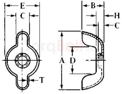 AMSI/ASME B18.17 Type D Style 3 Wing Nuts