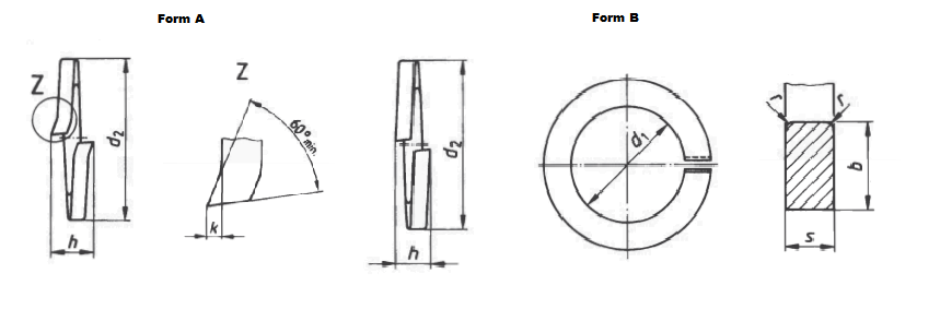 DIN 127 Rectangular Section Spring Washers